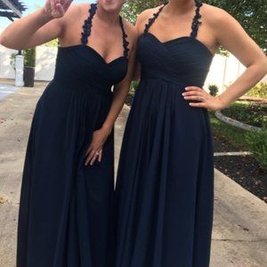 Navy Blue Maxi/Bridesmaid Dress